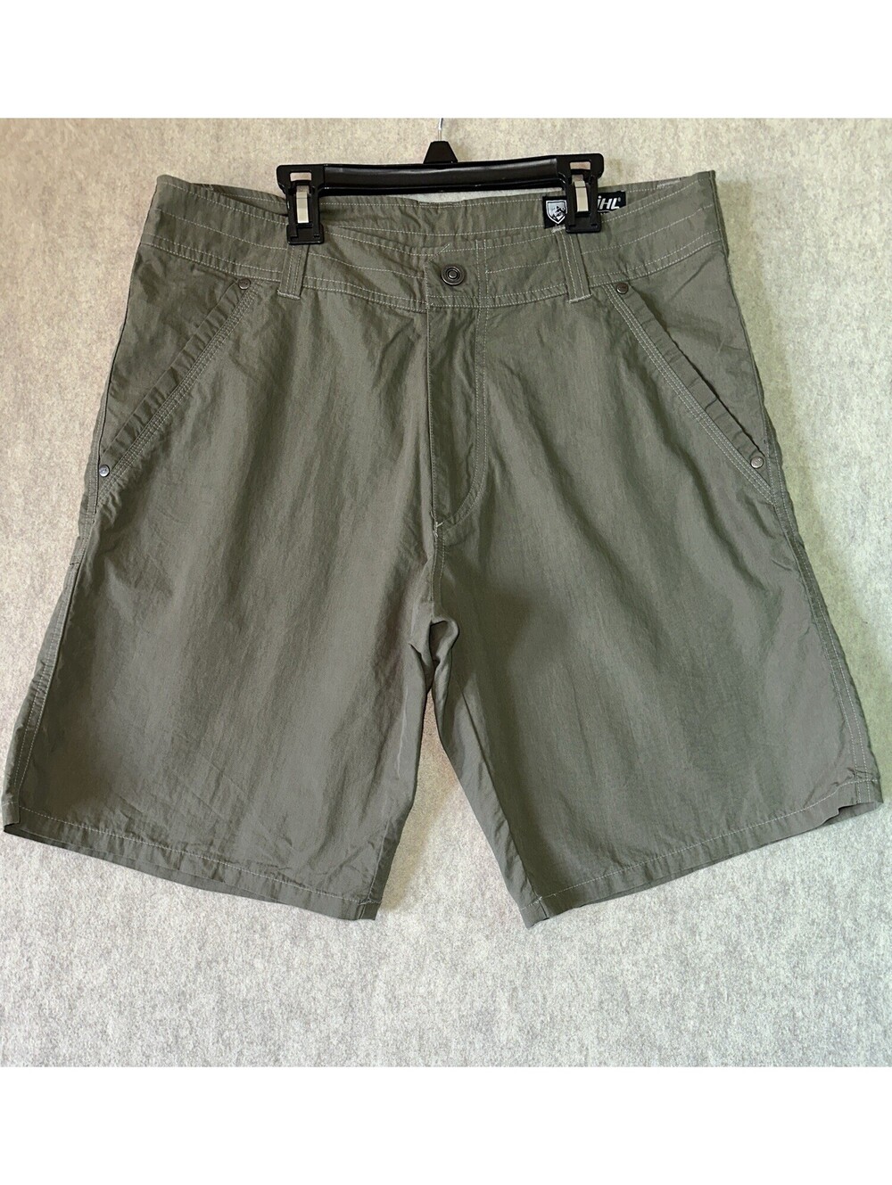 KUHL Renegade Men’s Olive Shorts 32 Gorpcore Hiking Outdoors